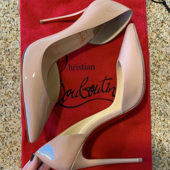 Christian Louboutin Shoes - Christian Louboutin Iriza 100mm Nude Patent 39.5